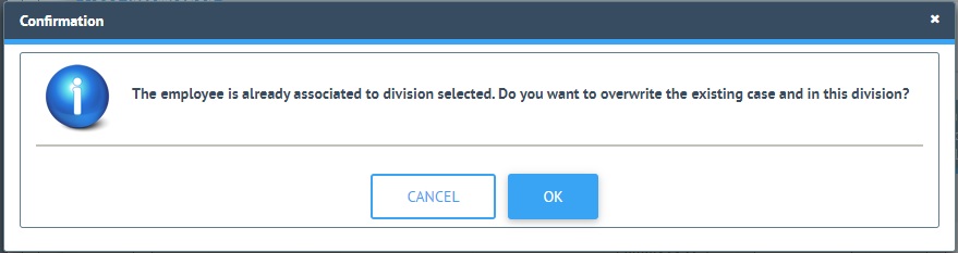 Add Employee to Division Confirmation