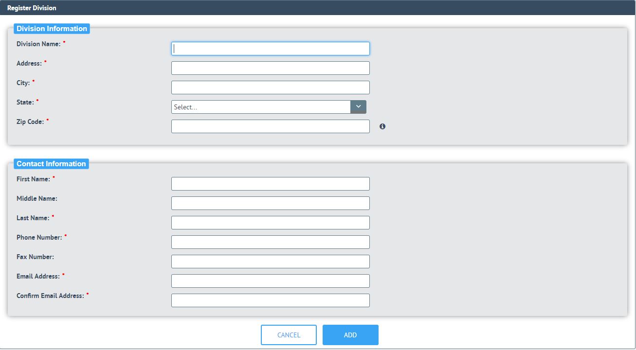 Register Division Fields